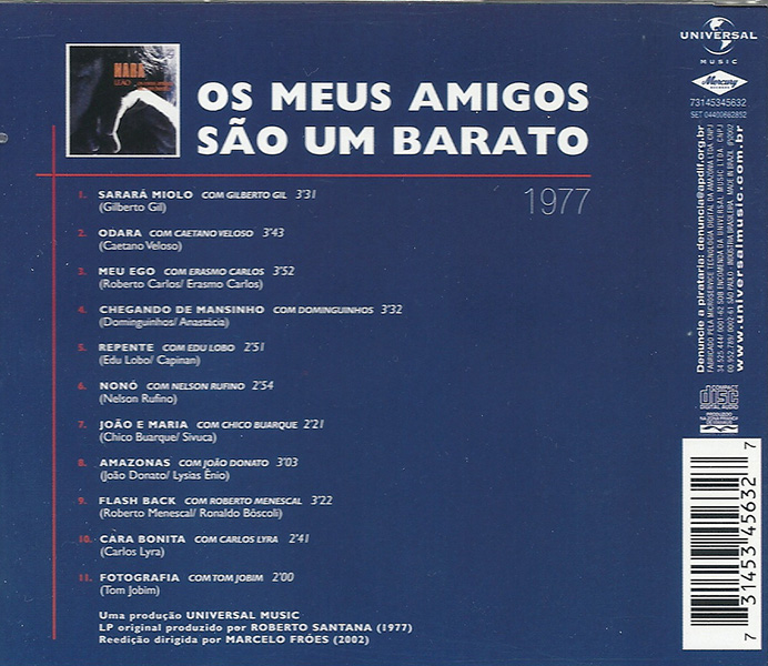 Nara Leão os meus amigos são um barão Nara Leão Os Meus Amigos São Um Barato Vinil LPDiscos Usados